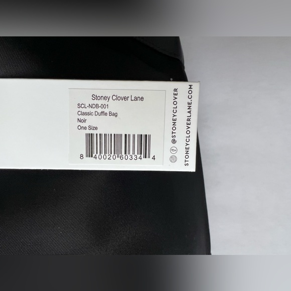 Stoney Clover Lane Noir Black Nylon Duffel Bag with Gold Metal Hardware - Picture 7 of 14